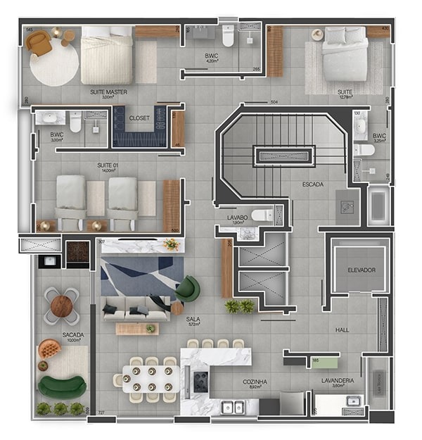 Apartamento, 3 quartos, 140 m² - Foto 14