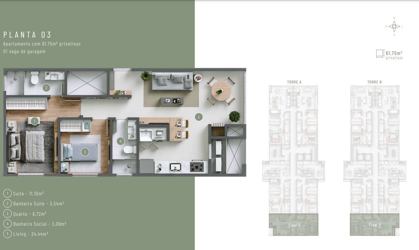 Apartamento, 2 quartos, 61 m² - Foto 19