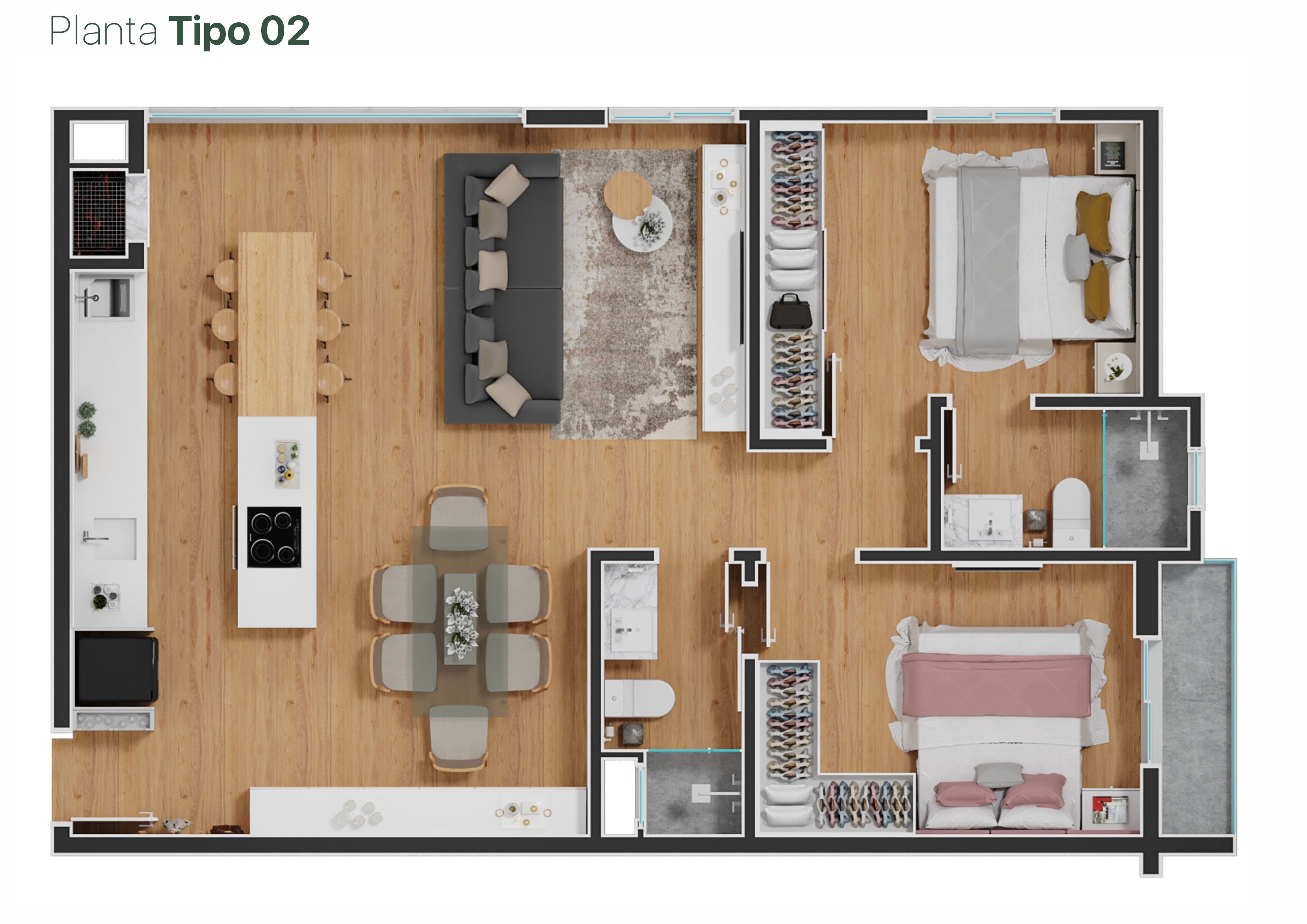Apartamento, 2 quartos, 74 m² - Foto 22