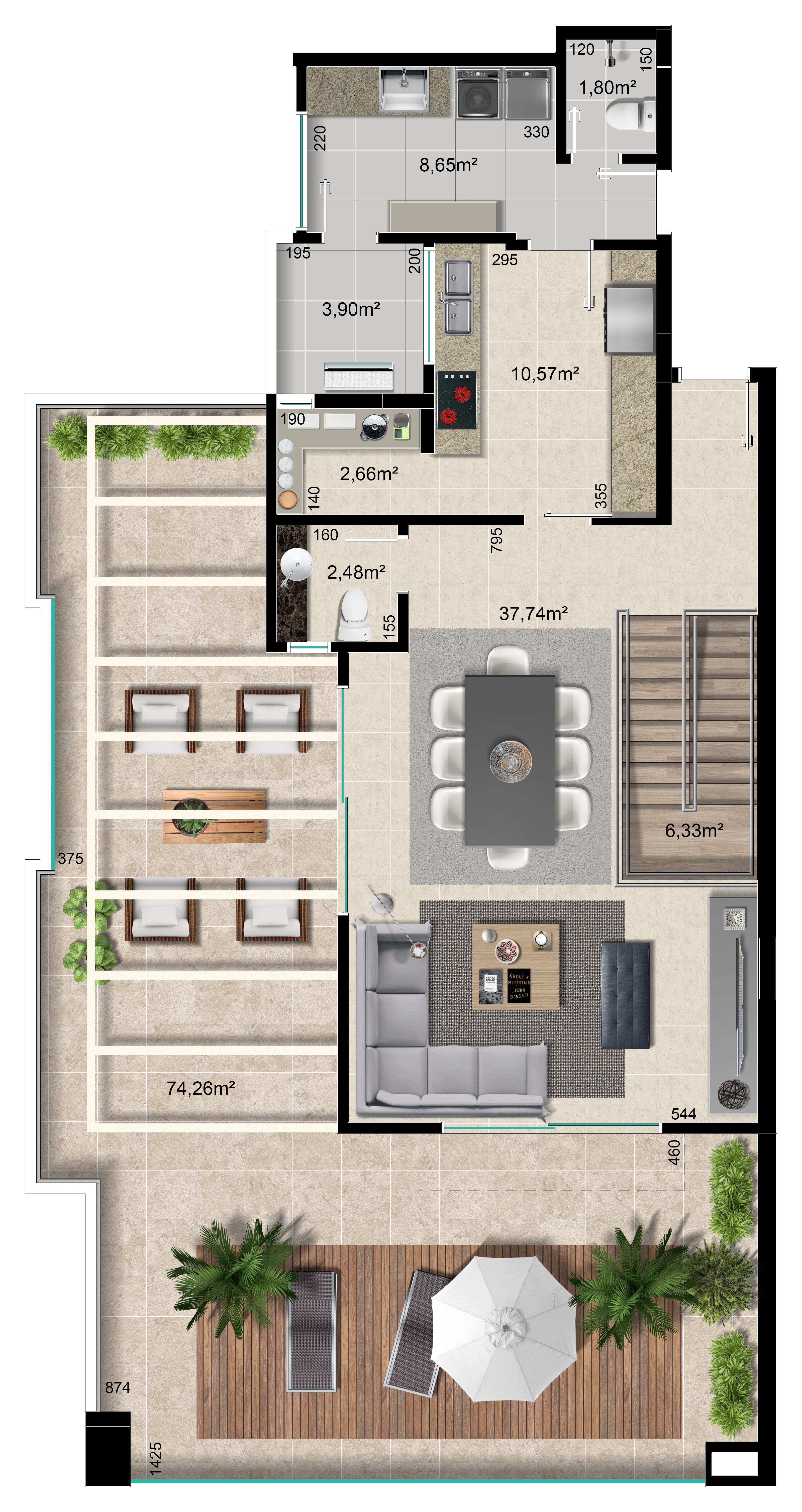Cobertura, 4 quartos, 332 m² - Foto 8
