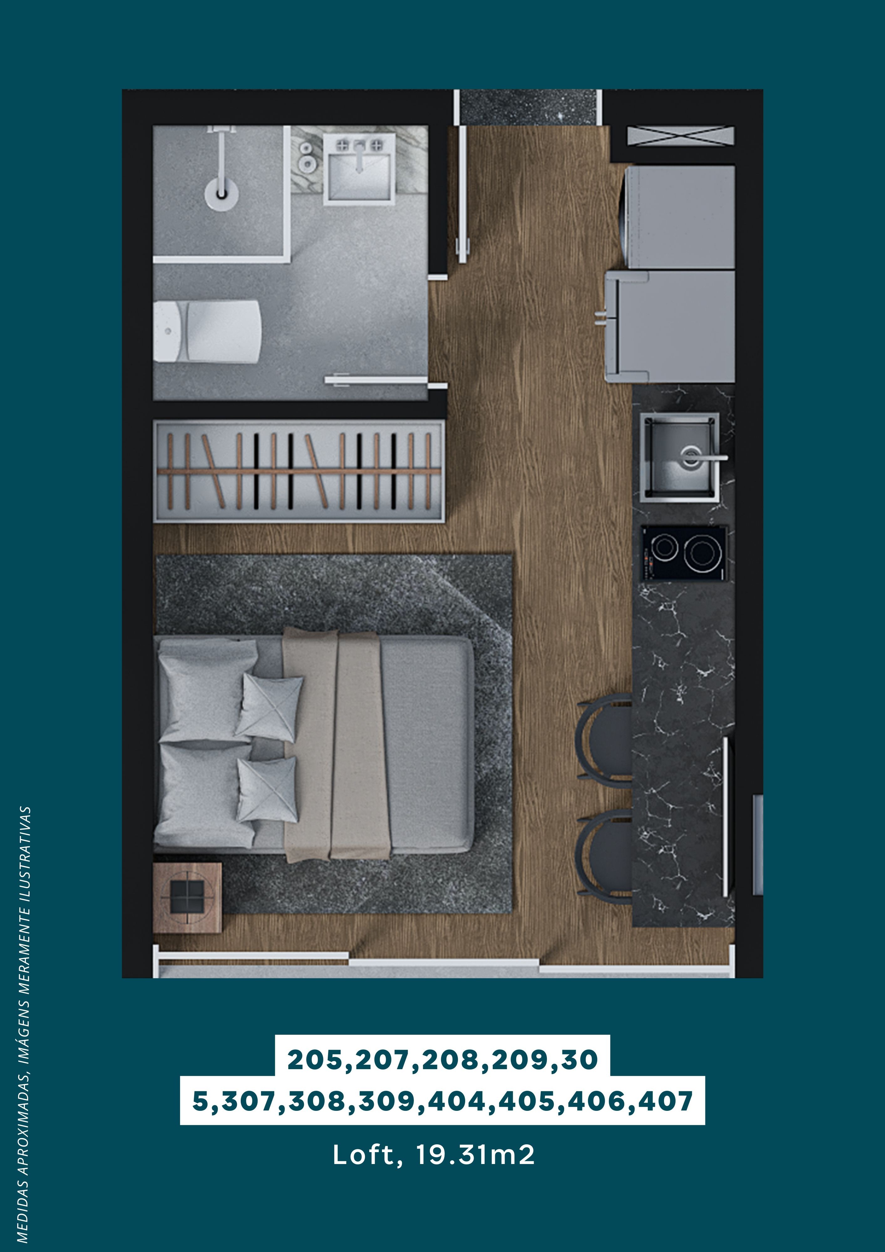Apartamento, 1 quarto, 19 m² - Foto 19