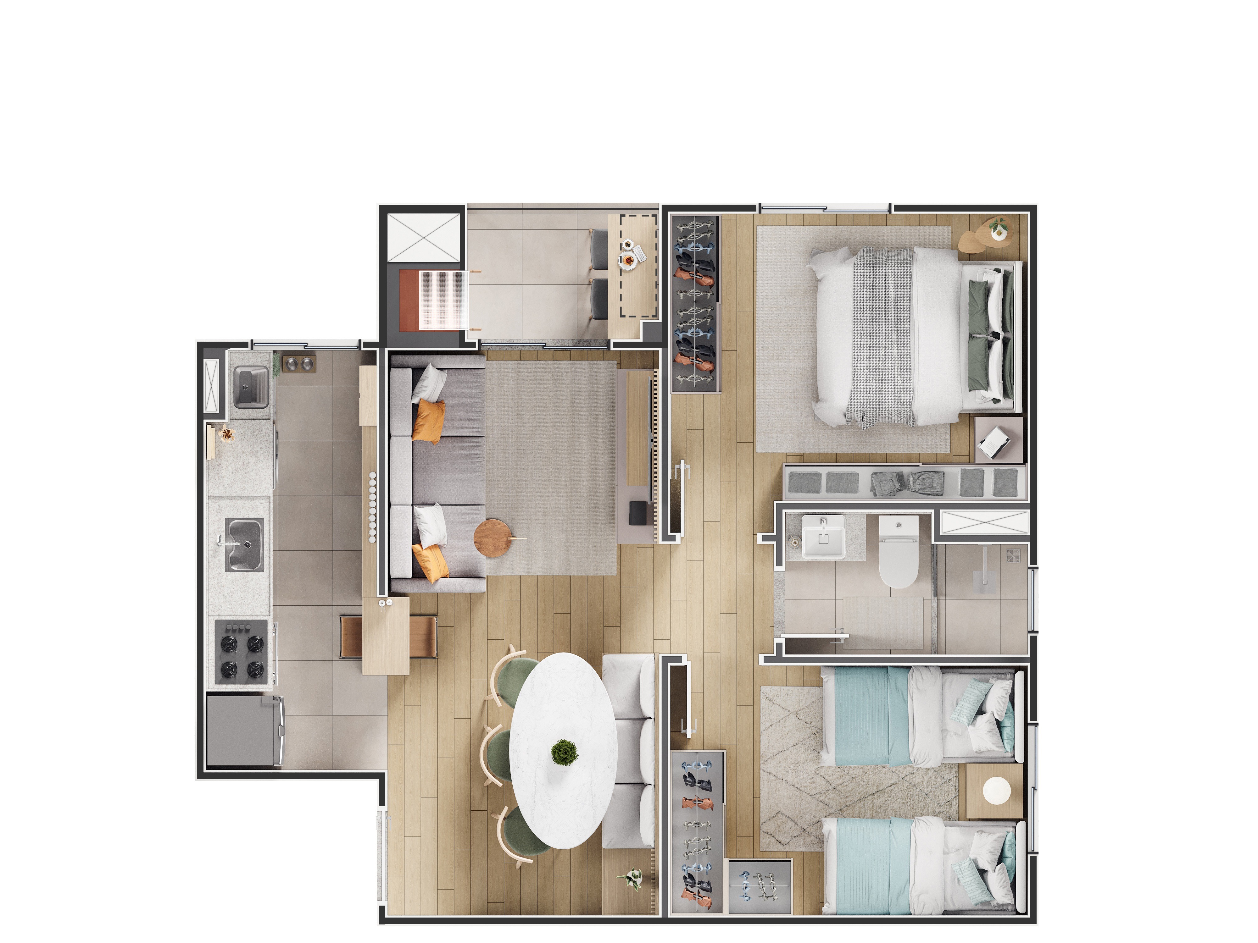 Apartamento, 2 quartos, 46 m² - Foto 19