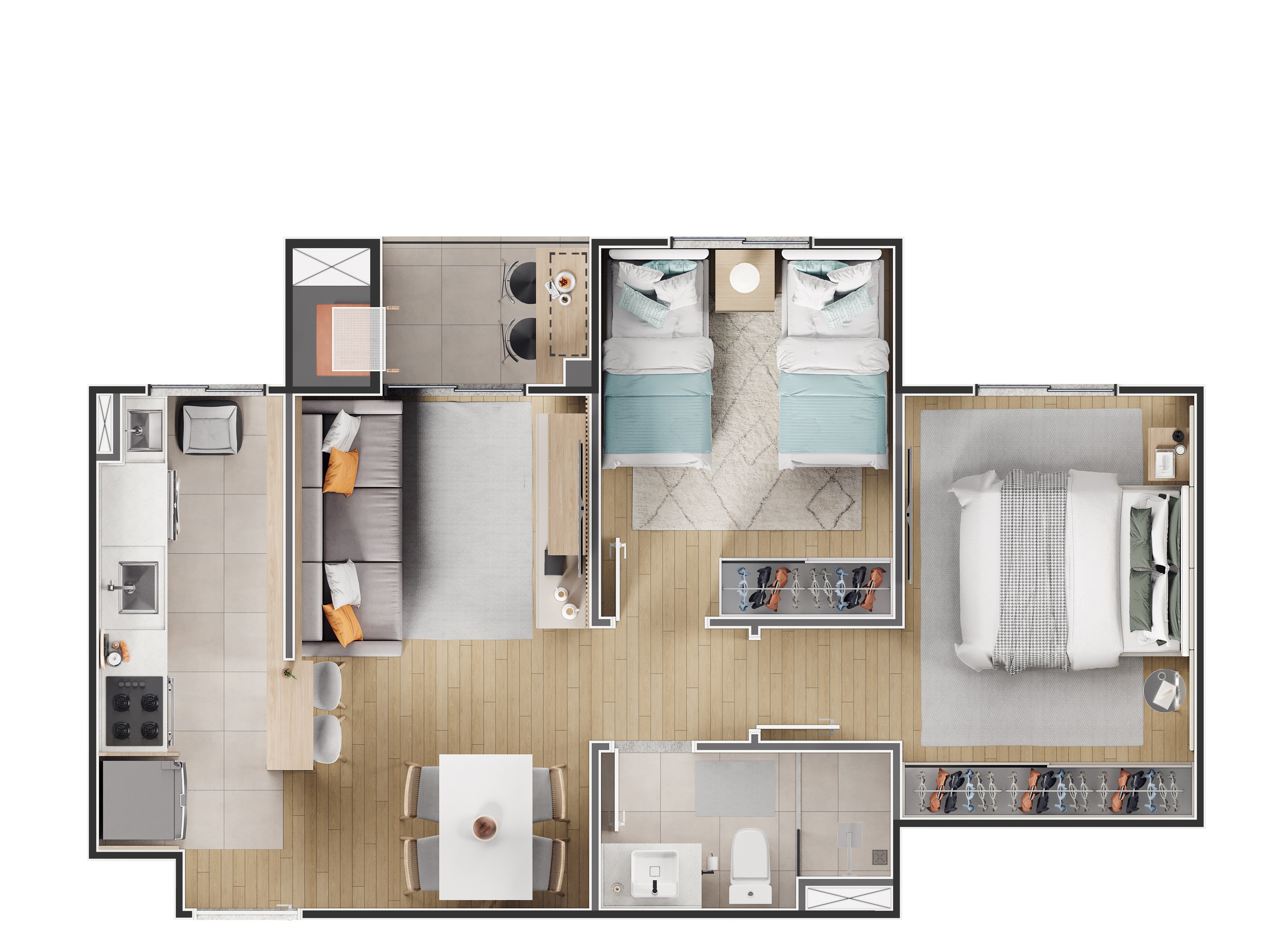 Apartamento, 2 quartos, 46 m² - Foto 20