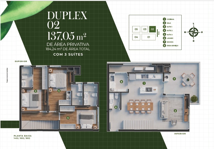 Apartamento, 3 quartos, 137 m² - Foto 2