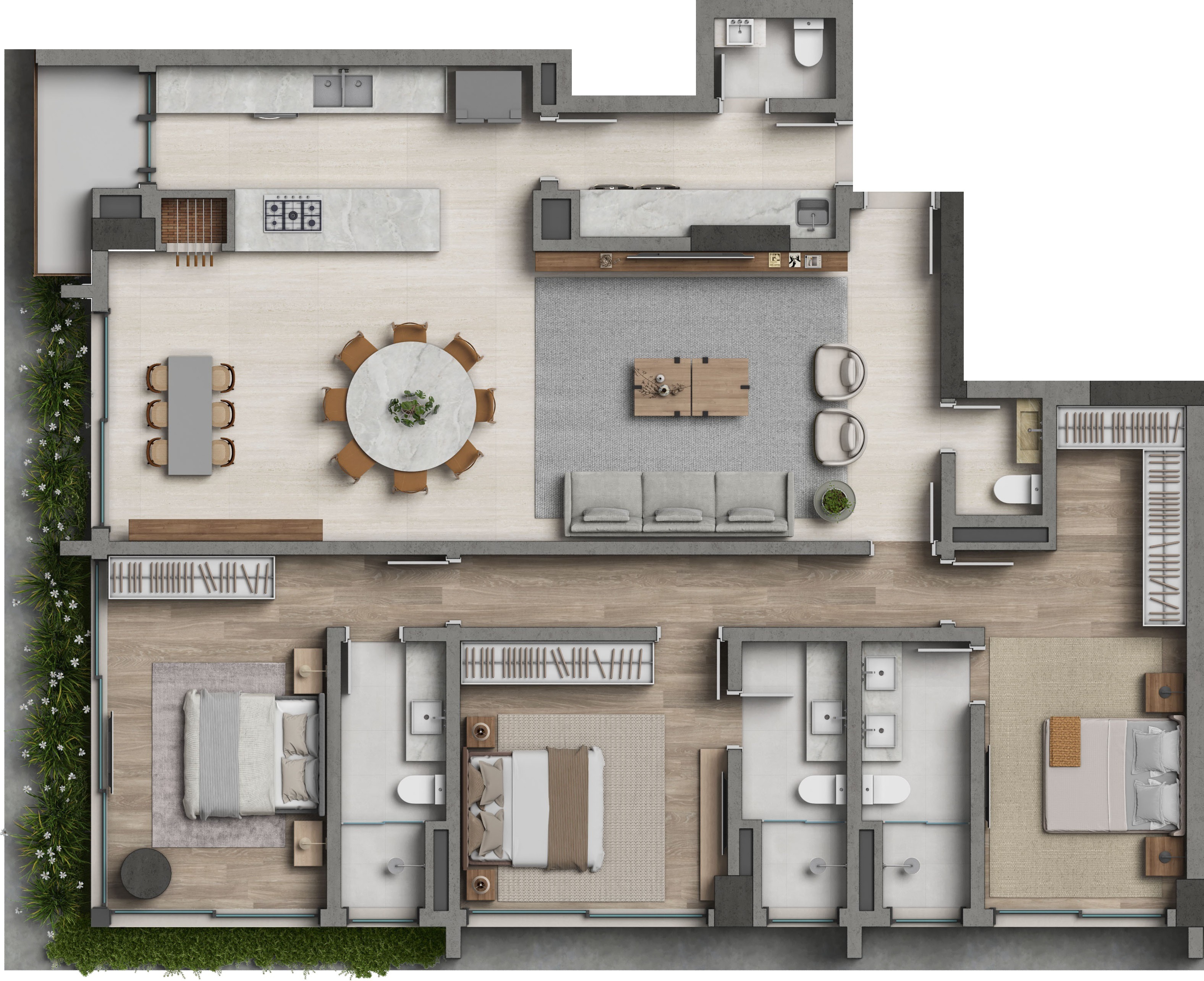 Apartamento, 3 quartos, 189 m² - Foto 3