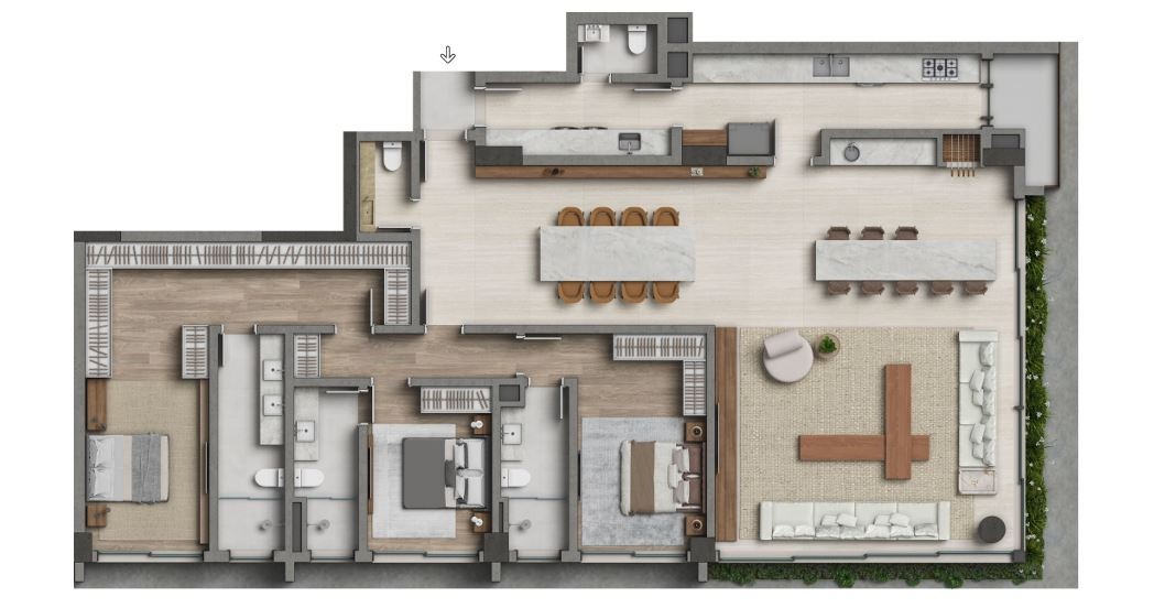 Apartamento, 3 quartos, 243 m² - Foto 3