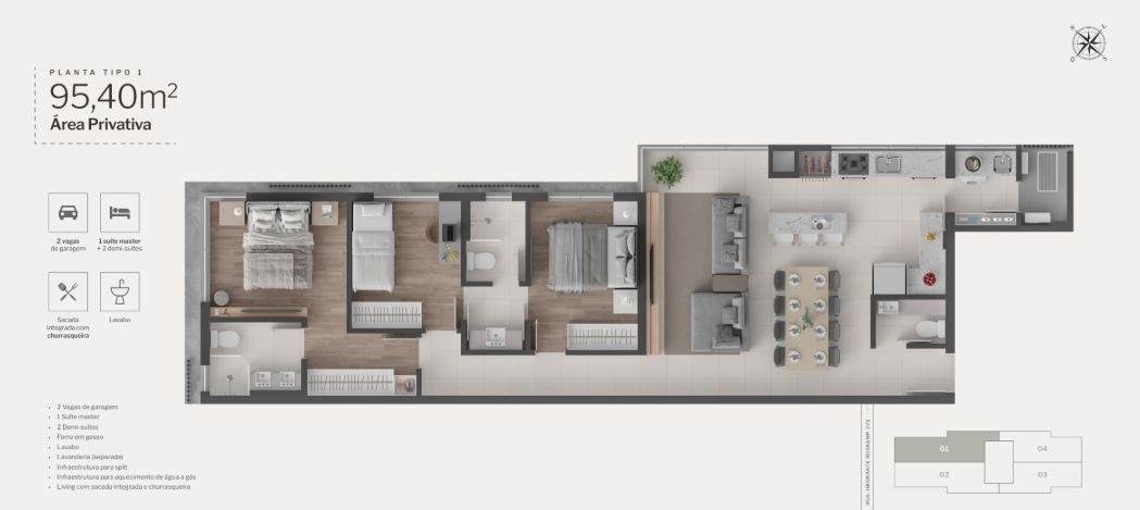 Apartamento, 3 quartos, 95 m² - Foto 16