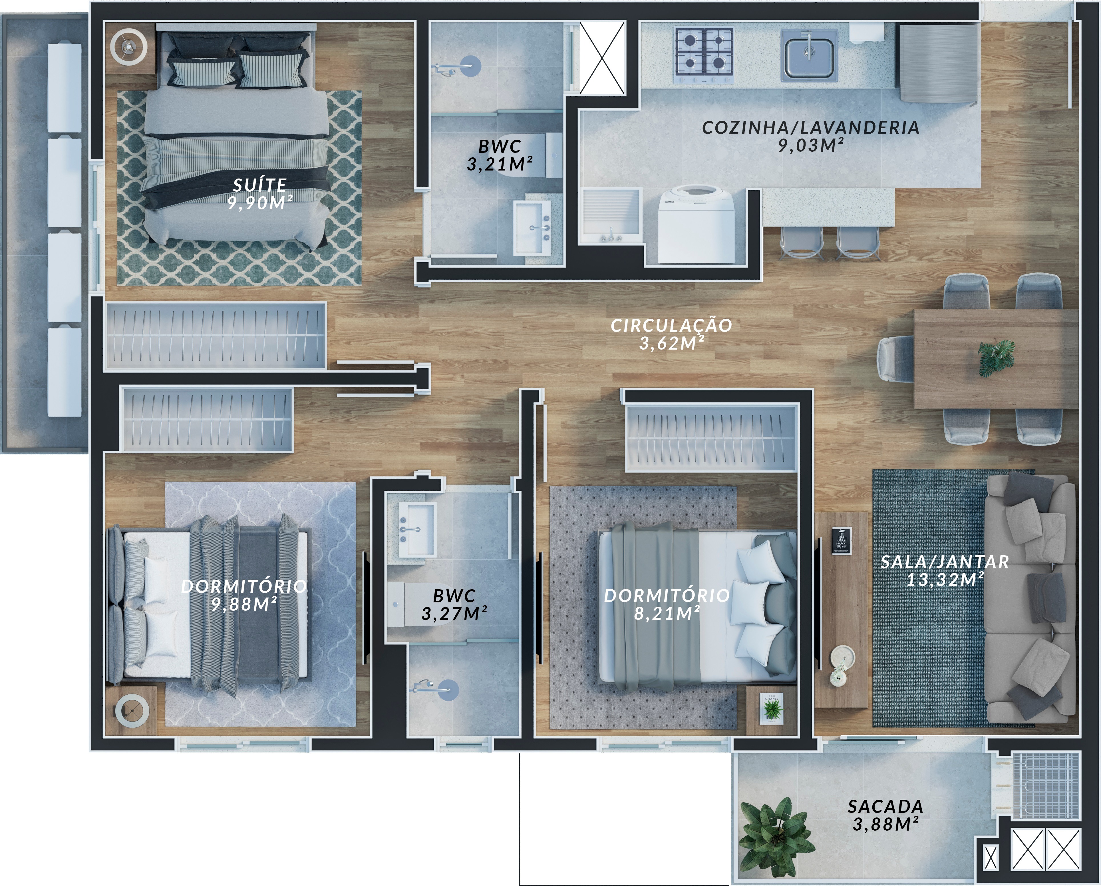 Apartamento, 3 quartos, 64 m² - Foto 22