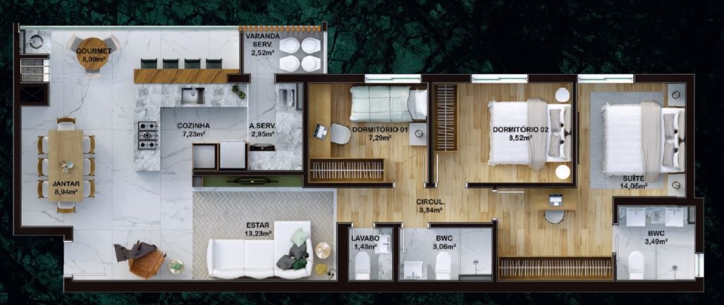 Apartamento, 3 quartos, 97 m² - Foto 22