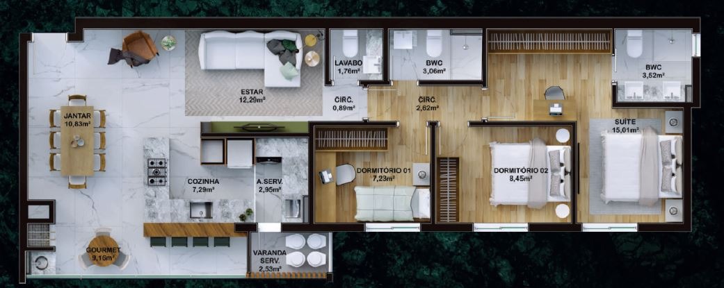 Apartamento, 3 quartos, 100 m² - Foto 31