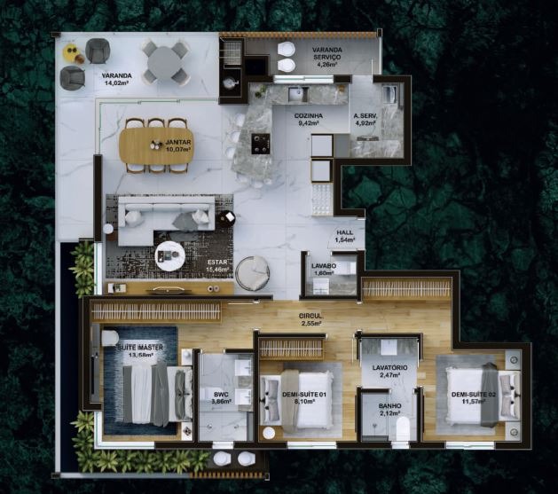 Apartamento, 3 quartos, 120 m² - Foto 22
