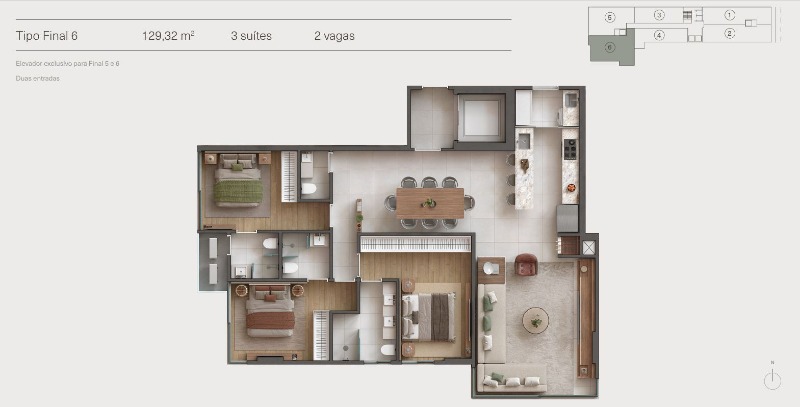 Apartamento, 3 quartos, 129 m² - Foto 17