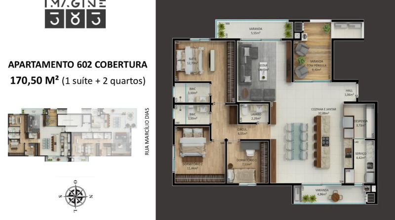 Cobertura, 3 quartos, 170 m² - Foto 20