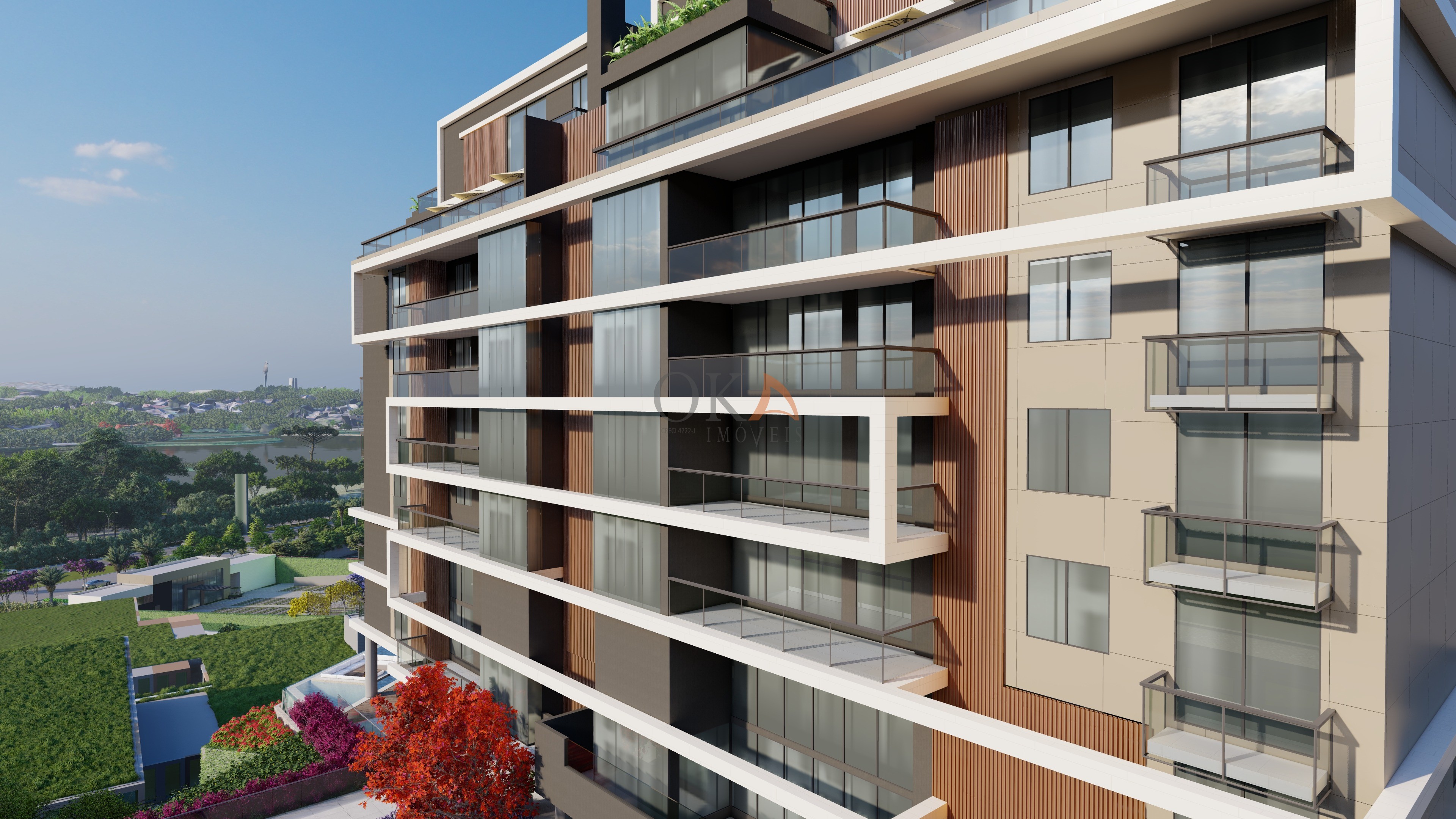 Reserva colina- apartamento garden com 282,68m² em frente ao
