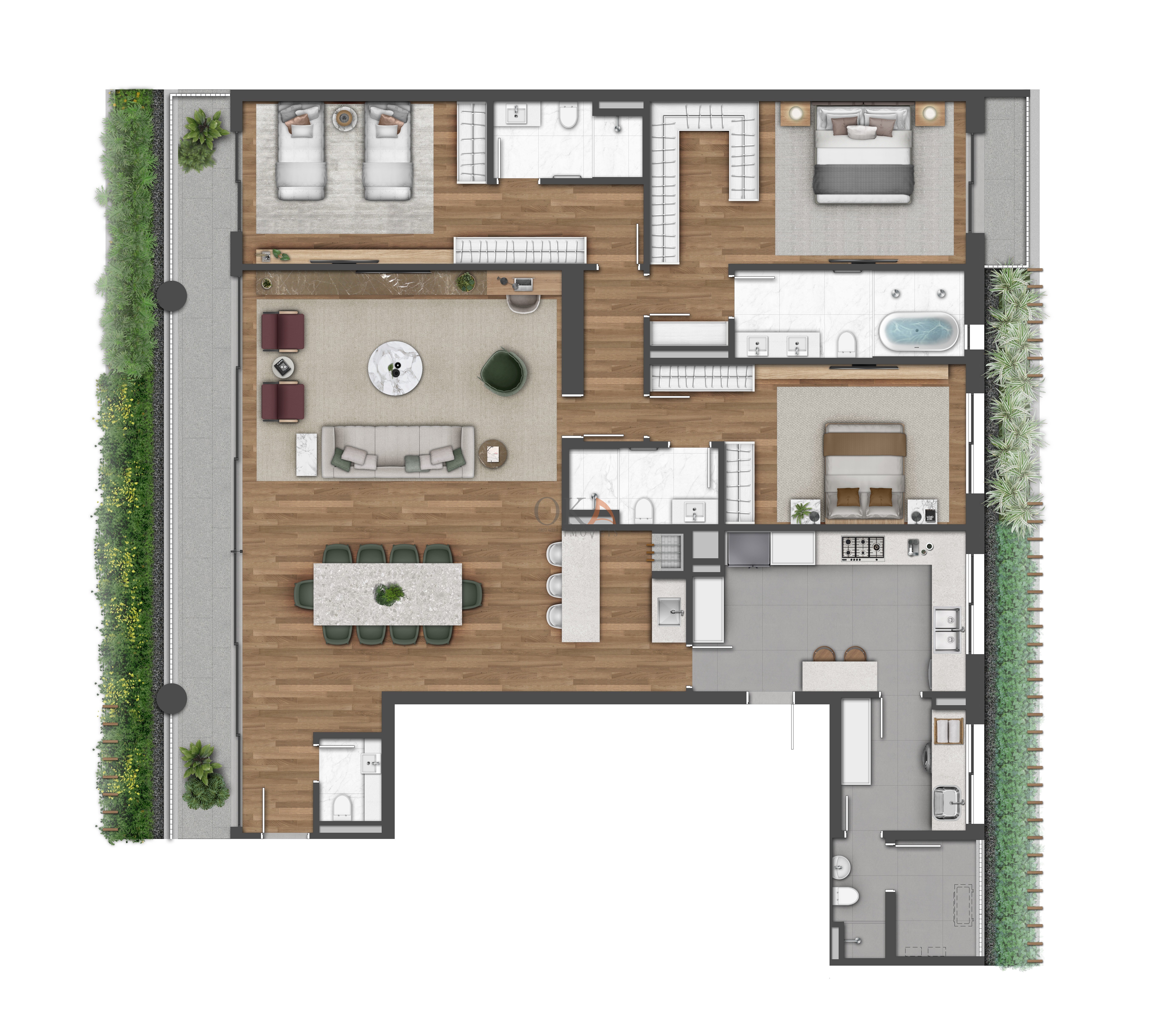 LANÇAMENTO Residencial KAÁ- Apartamento com 180,40m² no Champagnat á venda.