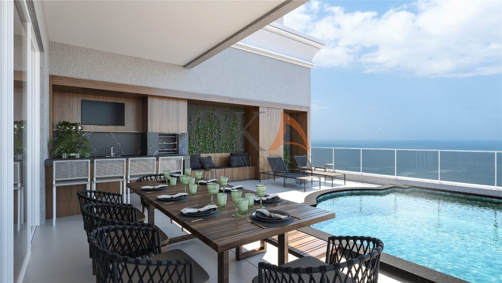 Lançamento L' Atelier em Itapema/SC- Cobertura com 427,44m² com 5 suítes e piscina privativa com vista para o mar.