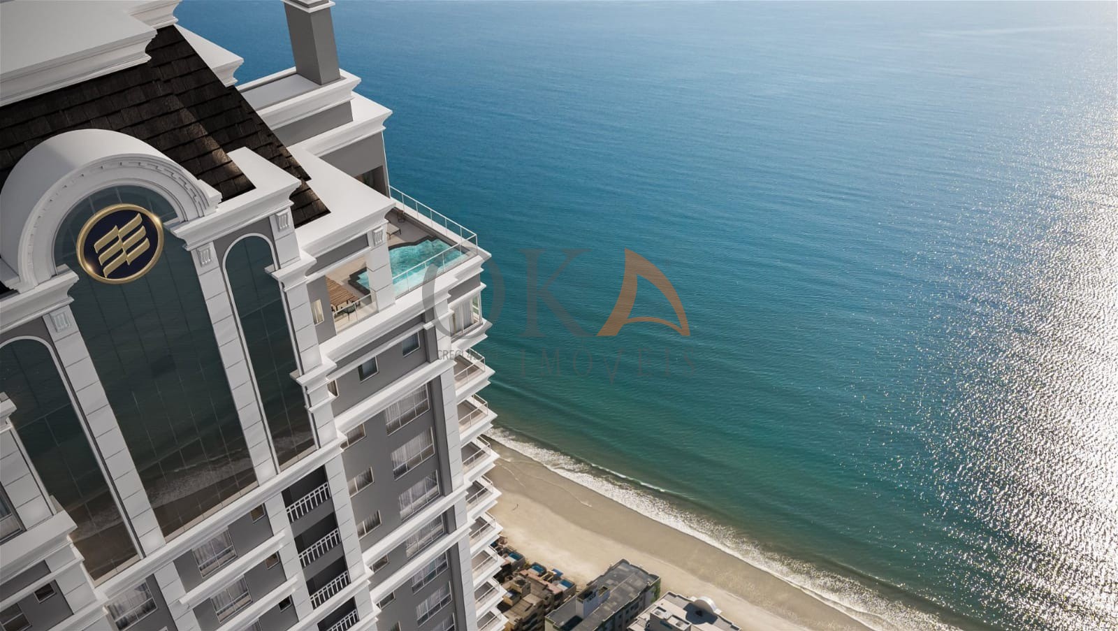Lançamento L' Atelier em Itapema/SC- Cobertura com 427,44m² com 5 suítes e piscina privativa com vista para o mar.