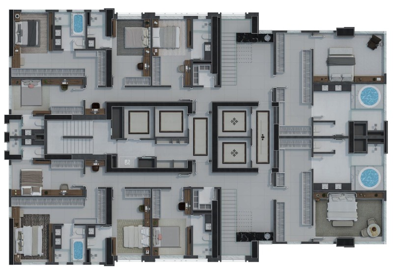 Lançamento L' Atelier em Itapema/SC- Cobertura com 427,44m² com 5 suítes e piscina privativa com vista para o mar.