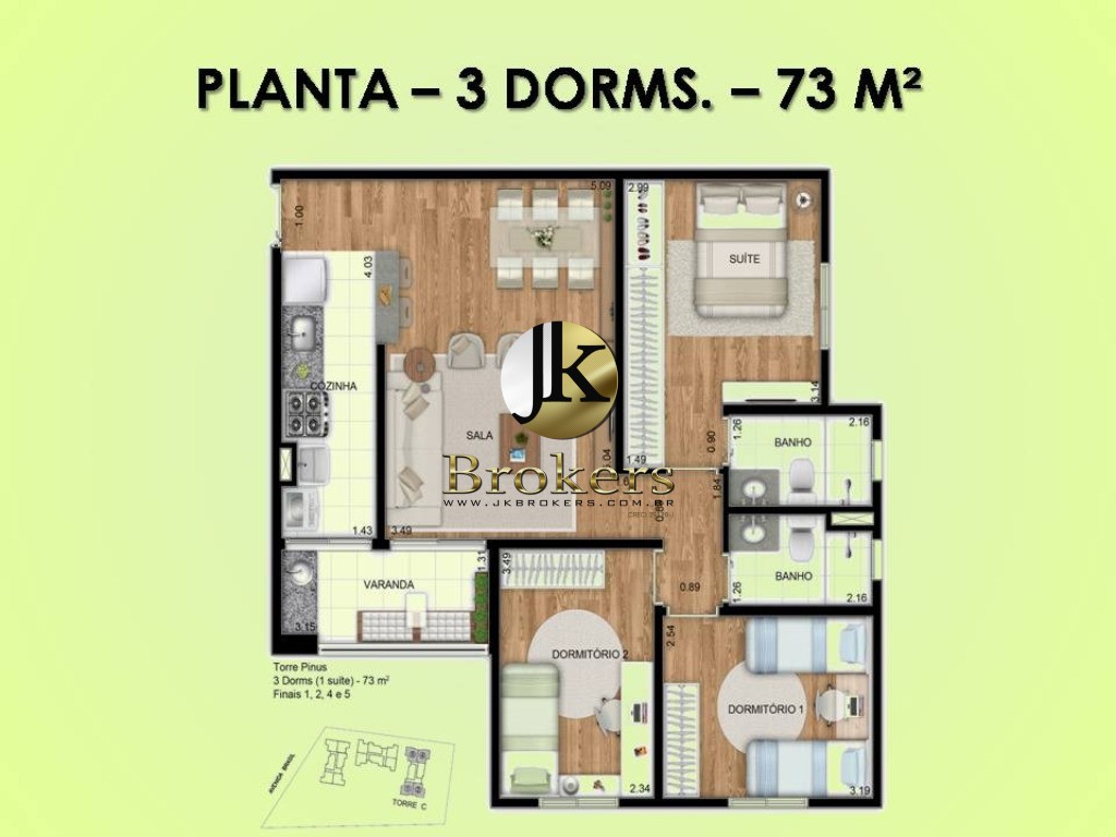 APARTAMENTO em JARDIM CARAMBEÍ, SÃO ROQUE - Apartamento à Venda com 3 dormitórios Cond Clube em São Roque - SP - Foto 26