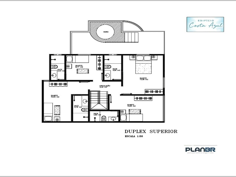 Edifício Costa Azul águas Claras - Maravilhosa Cobertura Duplex com vista livre, 4 suítes e 2 vagas com 185 m². Prédio novo com Habite-se já Averbado