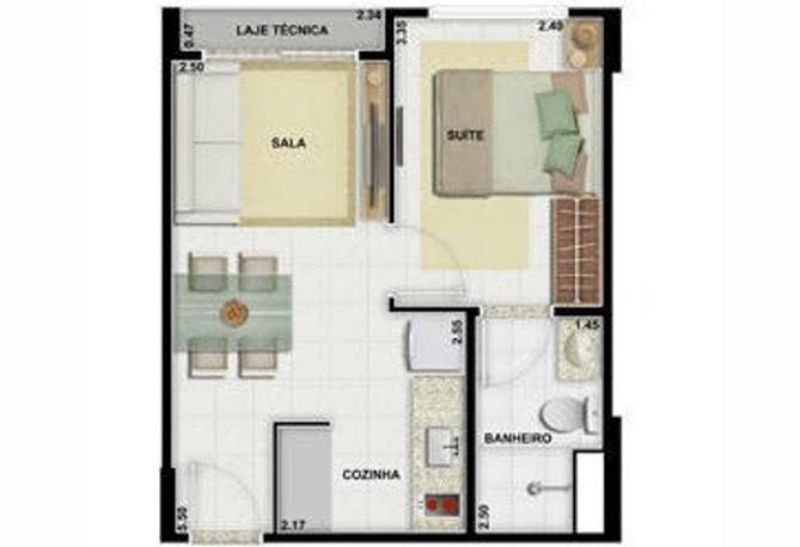Residencial spot águas claras - apartamento de 1 quarto refo