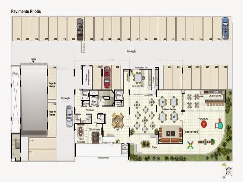 Águas Claras Cobertura no Lê Paysage - 2 quartos. Nascente , 170 m² sendo 2 suítes uma com closet, área gourmet com hidromassagem , 4 vagas de garage