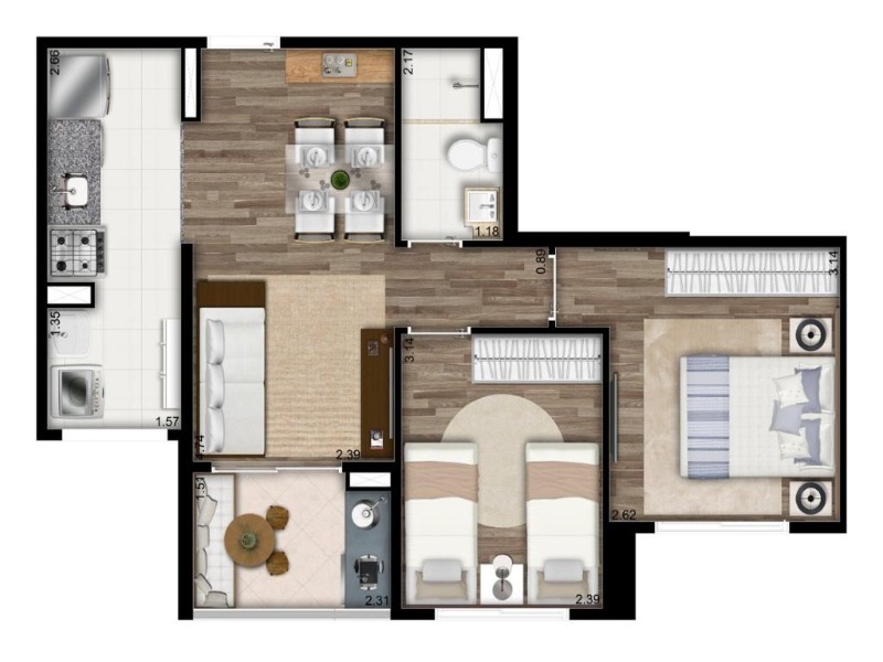 Apartamento, 2 quartos, 49 m² - Foto 29