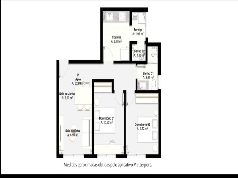 Apartamento, 3 quartos, 62 m² - Foto 9