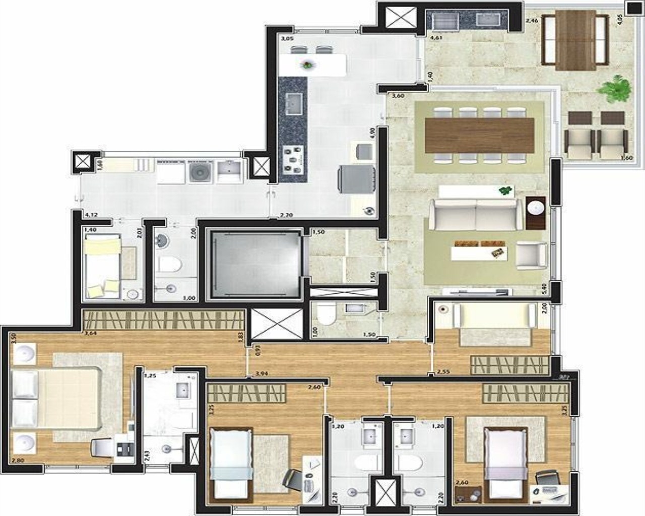Apartamento, 3 quartos, 132 m² - Foto 1