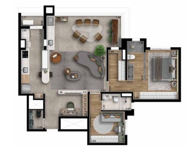 Apartamento, 3 quartos, 101 m² - Foto 1