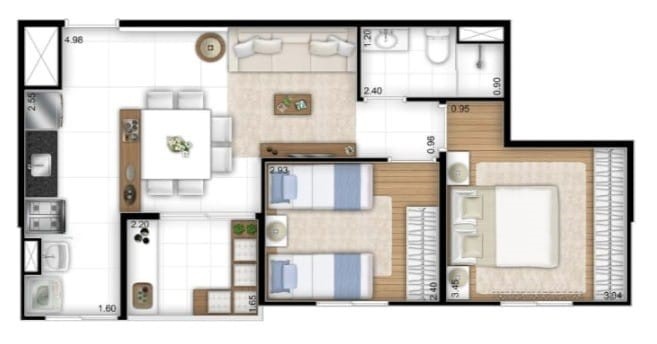 Apartamento, 2 quartos, 70 m² - Foto 6