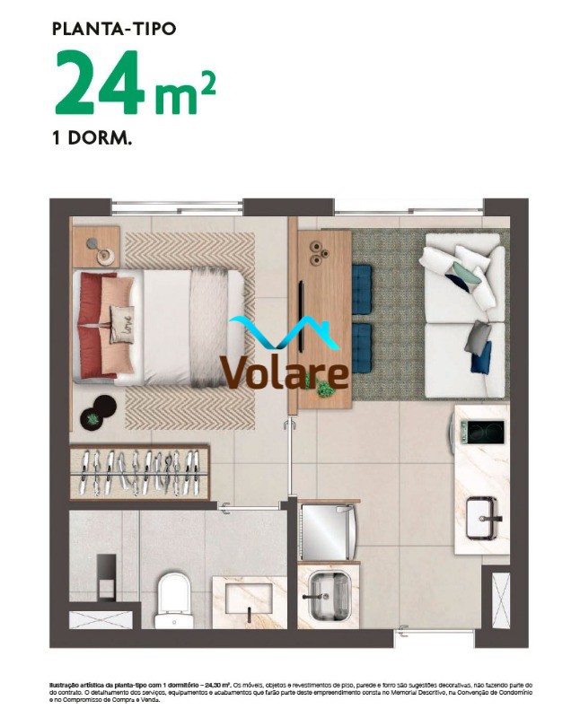 Kitnet-Studio, 24 m² - Foto 8