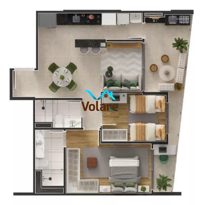 Apartamento, 2 quartos, 75 m² - Foto 2