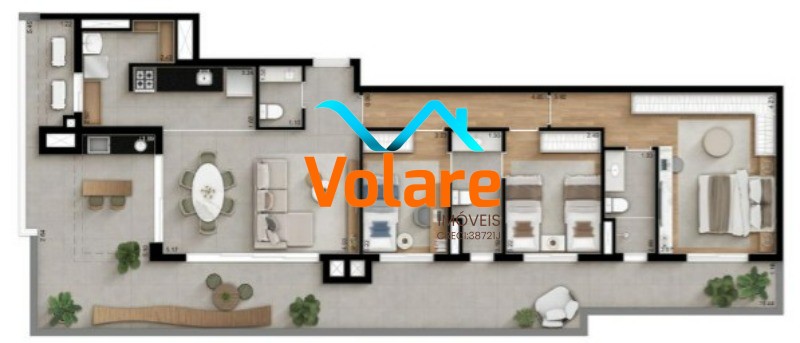 Apartamento, 3 quartos, 141 m² - Foto 2