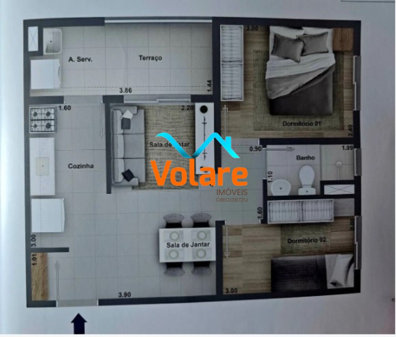Apartamento, 2 quartos, 44 m² - Foto 6