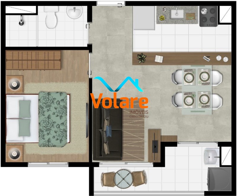 Kitnet-Studio, 36 m² - Foto 7