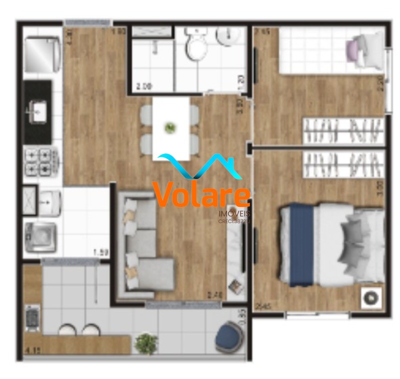 Apartamento, 2 quartos, 42 m² - Foto 1