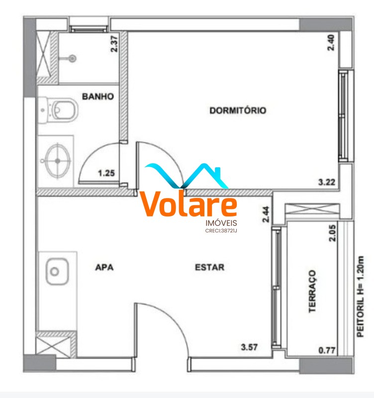Apartamento, 1 quarto, 25 m² - Foto 11