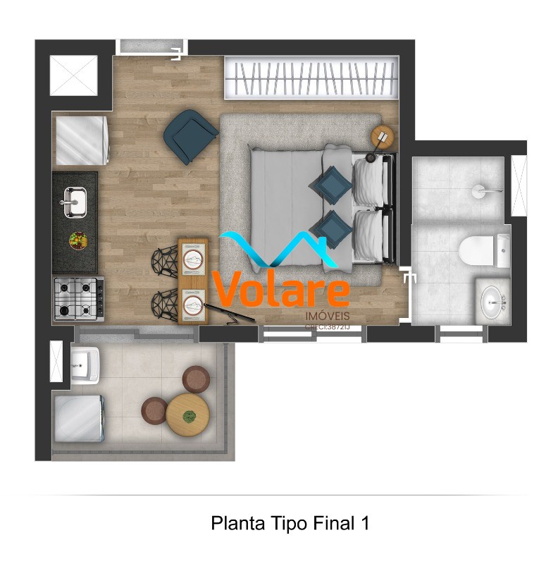 Kitnet-Studio, 24 m² - Foto 4