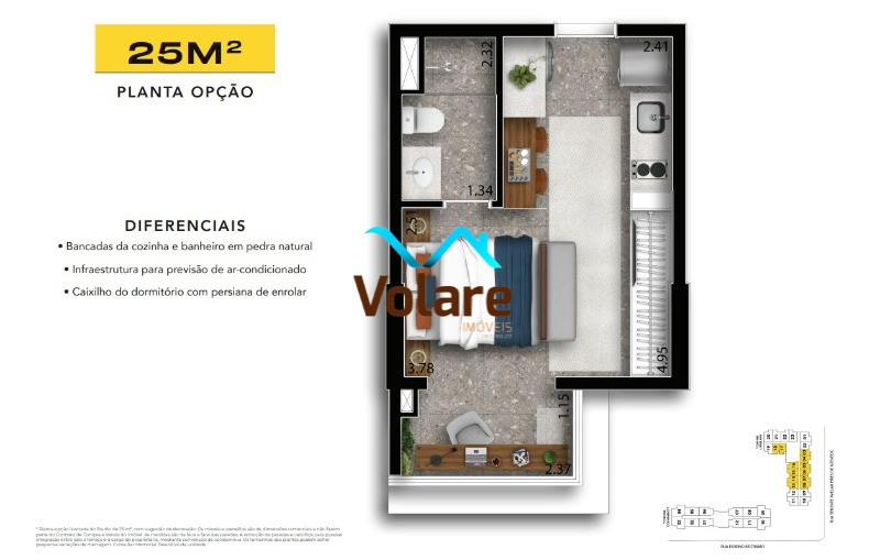 Apartamento, 1 quarto, 25 m² - Foto 19