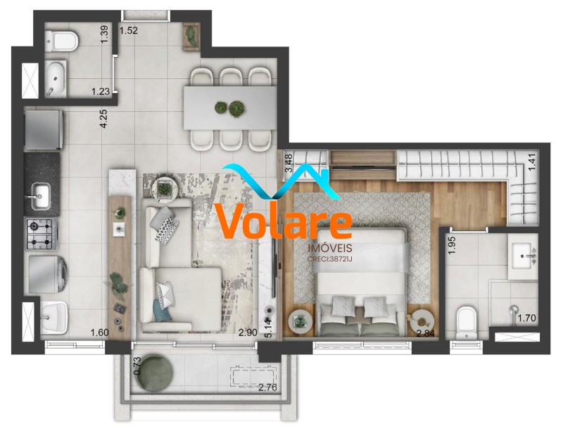 Apartamento, 1 quarto, 52 m² - Foto 22