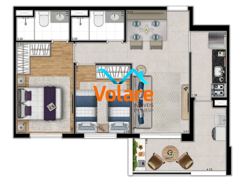 Apartamento, 2 quartos, 60 m² - Foto 16