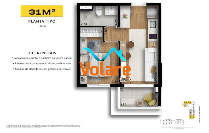 Apartamento, 1 quarto, 31 m² - Foto 19