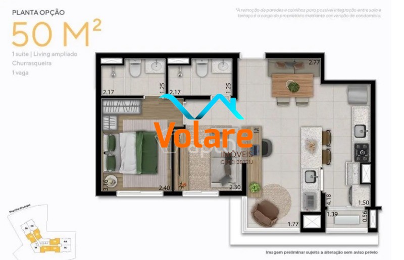 Apartamento, 1 quarto, 50 m² - Foto 11