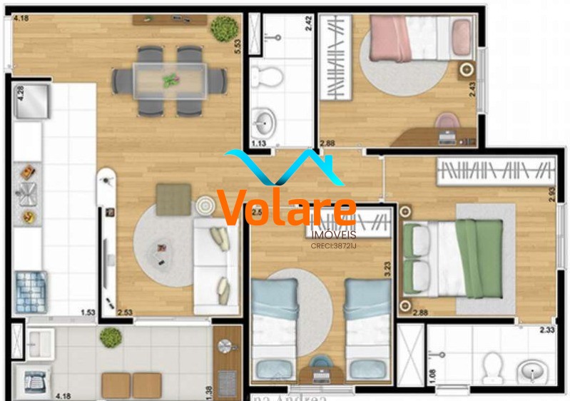 Apartamento, 3 quartos, 69 m² - Foto 12