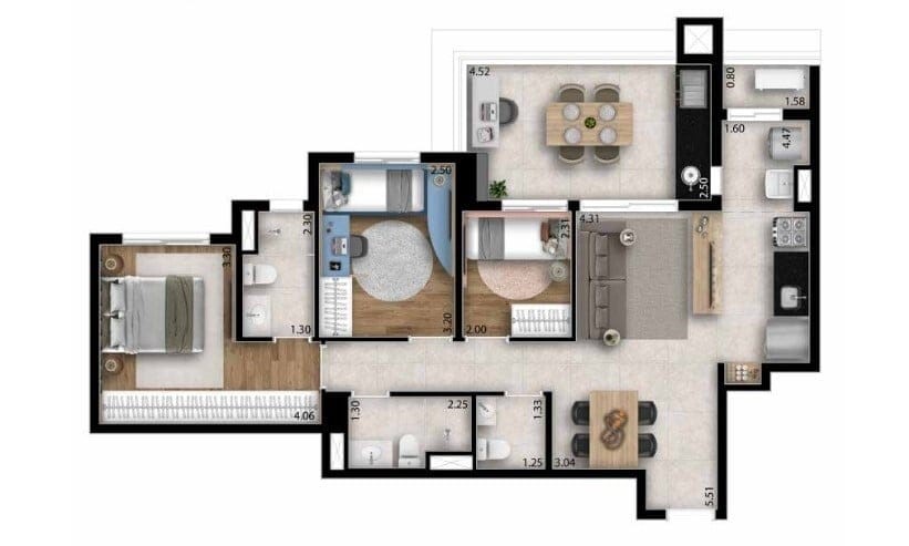 Apartamento, 3 quartos, 101 m² - Foto 22