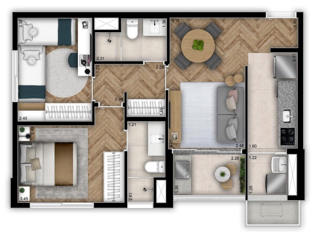 Apartamento, 3 quartos, 73 m² - Foto 15