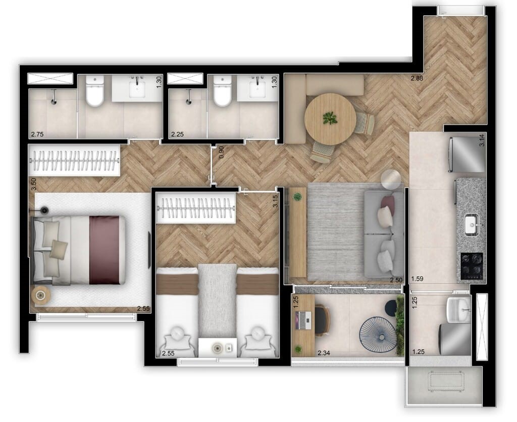 Apartamento, 3 quartos, 73 m² - Foto 14