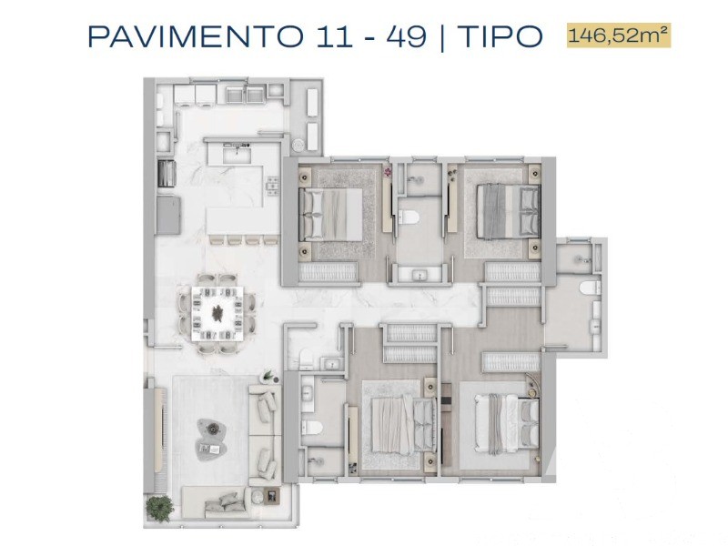 Apartamento, 4 quartos, 146 m² - Foto 17
