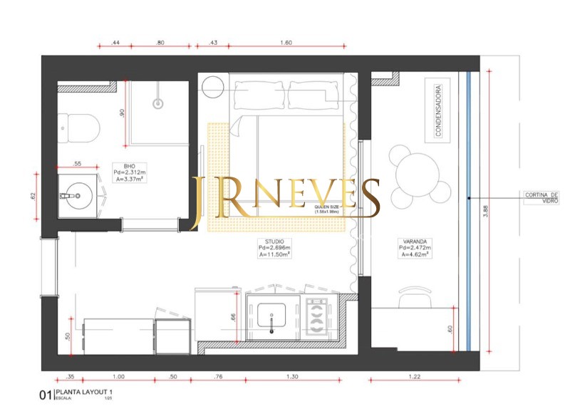 Kitnet-Studio, 20 m² - Foto 30